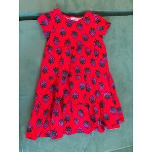 Hanna Andersson strawberry short sleeve dress for 8Y